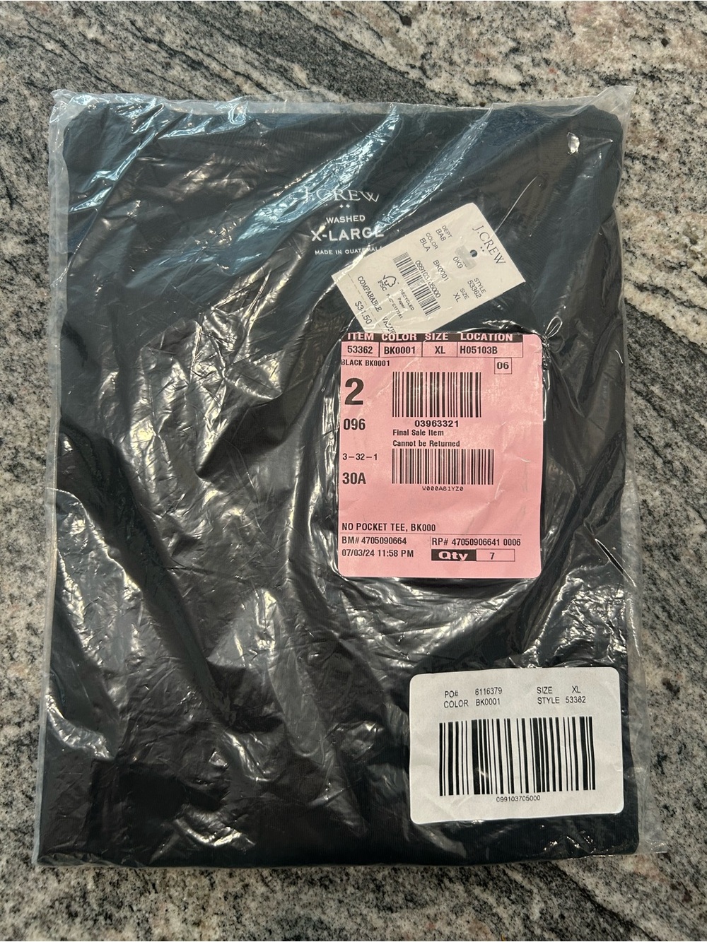 Men’s XL J Crew black men’s t shirt